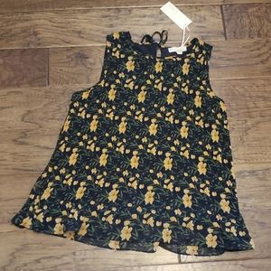 &. Layered Sleeveless Floral Top